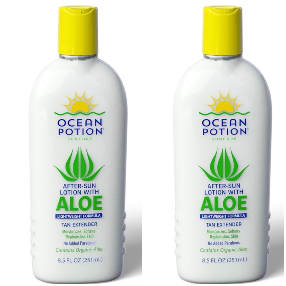 2 Ocean Potion After-Sun Lotion w/ Aloe tan Extender Lightweight Formula 8.5 oz